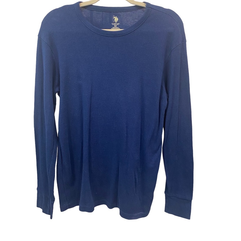 U.S. POLO ASSN. Men's LIGHT NAVY BLUE Long Sleeve Thermal Tagless Shirt MEDIUM
